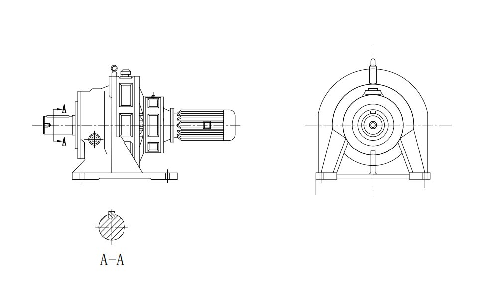 臥式擺線針輪減速機(jī)結(jié)構(gòu) 臥式擺線針輪減速機(jī)結(jié)構(gòu)